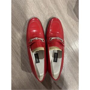 Bally women Vibrant Red Leather loafers, flats